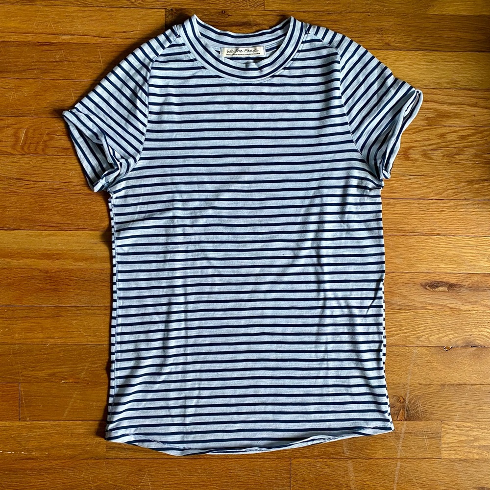 Free People striped fitted tee